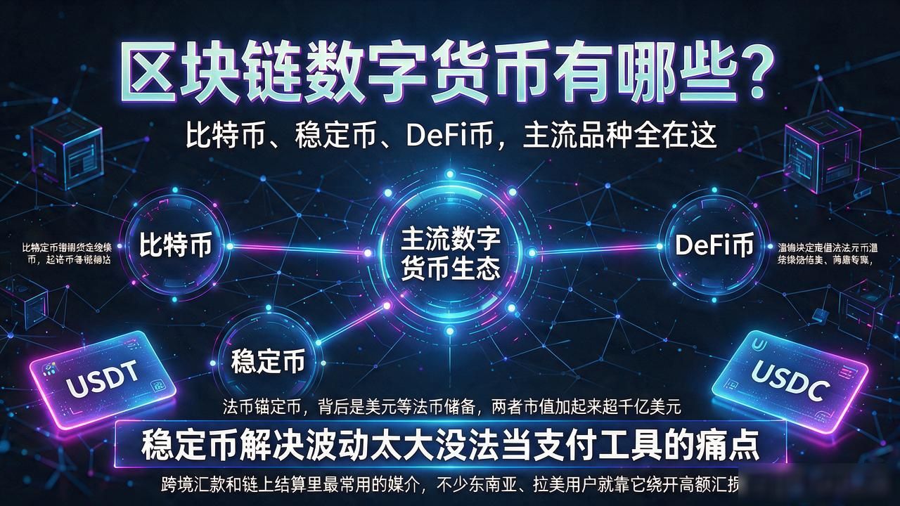 区块链数字货币有哪些_比特币以太坊稳定币区别_数字货币分类与使用场景解析