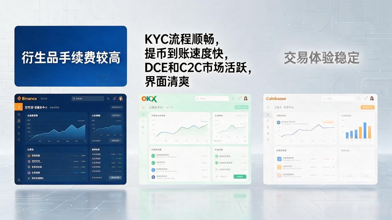 币安欧易Coinbase对比评测_数字货币三大平台pk_数字货币交易所选择指南