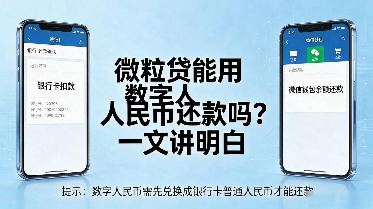 微粒贷 数字人民币 还款方式_微粒贷数字货币_微粒贷 数字货币 支付方式